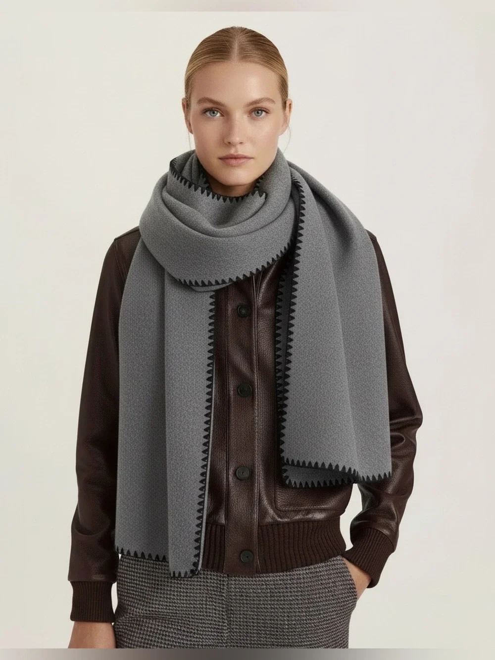 Melrose & Market Stitched Trim Scarf/ Wrap